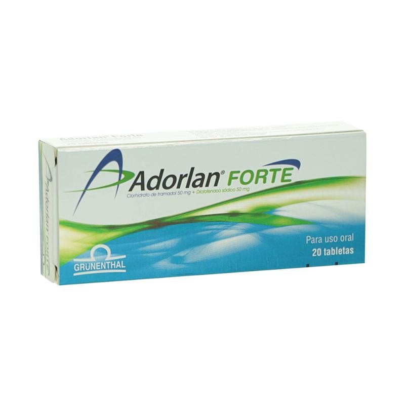 Adorlan forte x 20  capsulas comprimidas, uso oral, grunenthal