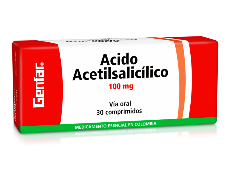Acido Acetilsalicilico 100Mg Genfar Caja x 30Tab