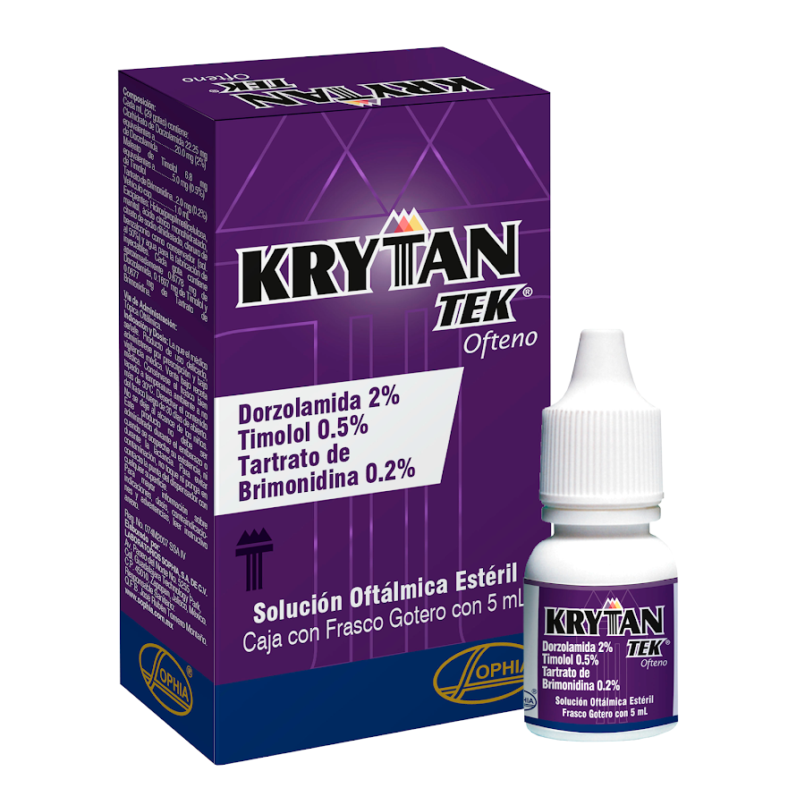 KRYTANTEK OFTENO 2/0.5/0.2% X5ML. SOP DORZOLAMIDA TIMOLOL BRIMONIDINA