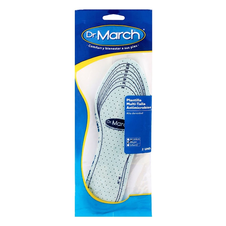 Plantilla DR.MARCH Mujer Multi-Talla Antimicrobios x1Und