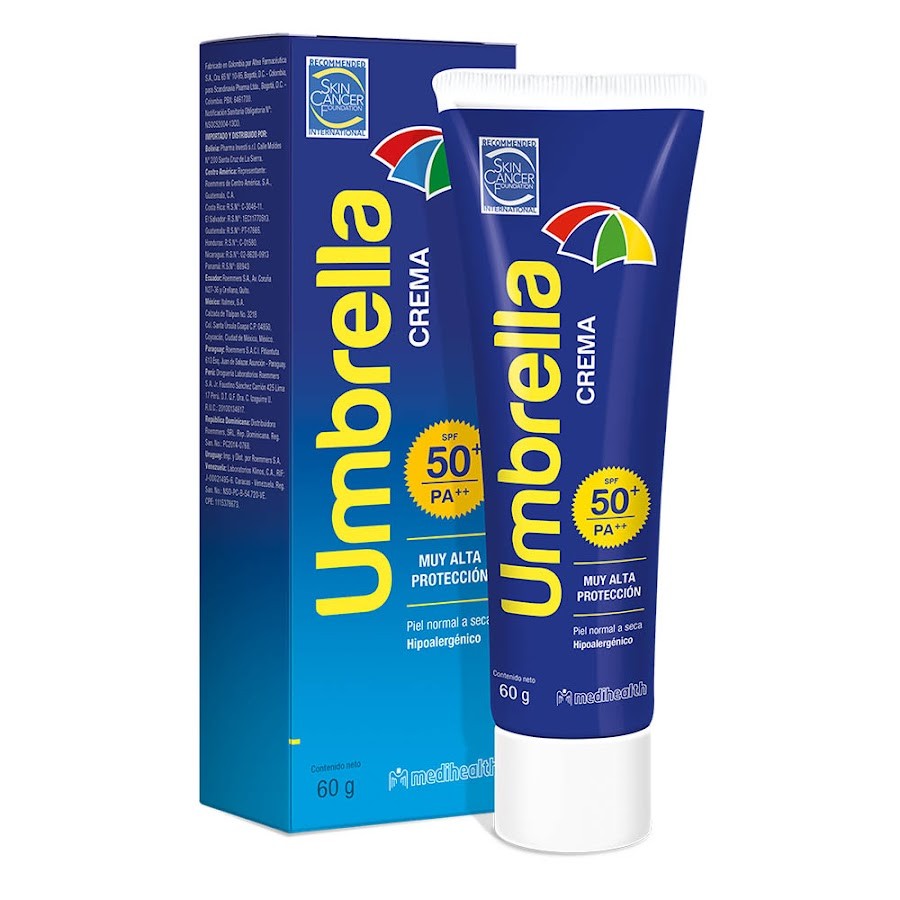 Protector Solar Umbrella Crema Piel Normal o Seca Spf50+ x60gr.