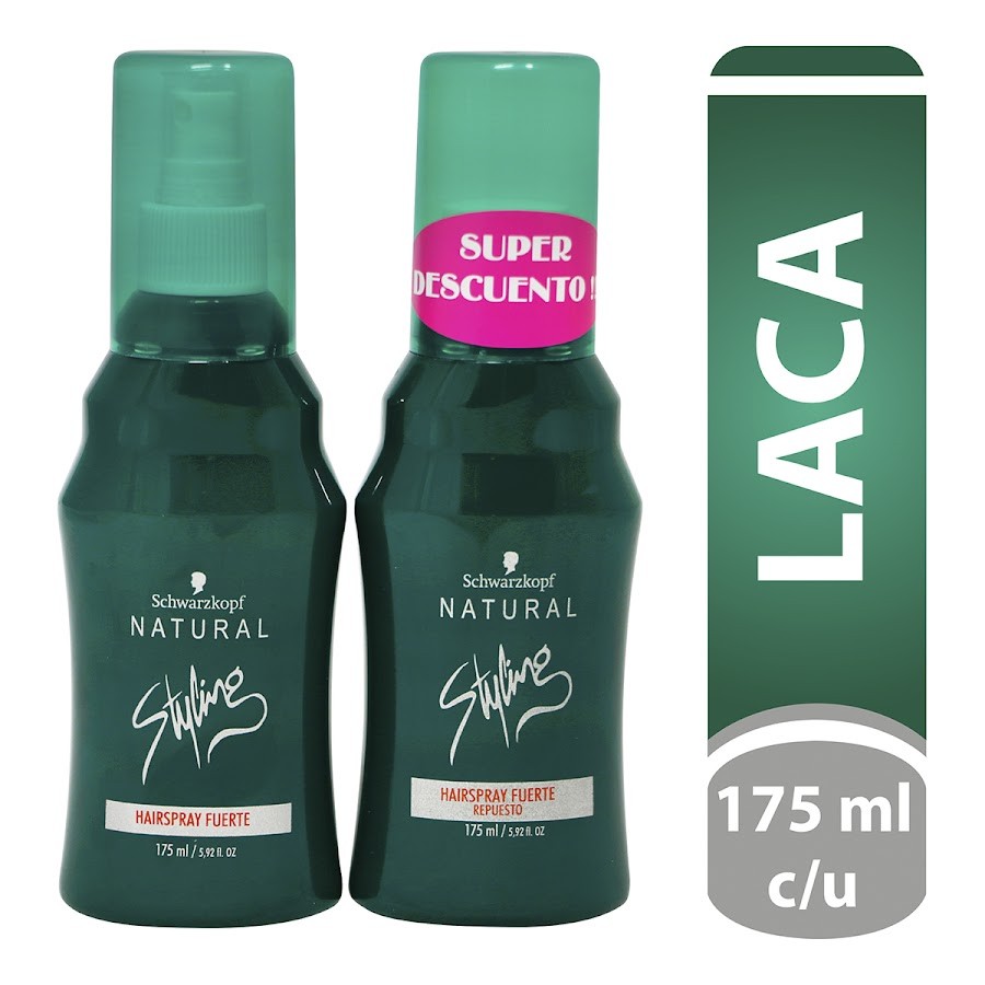 OFT Laca Natural Schwarzkopf Styling Fuerte x 175Ml Pack x 2Unidades