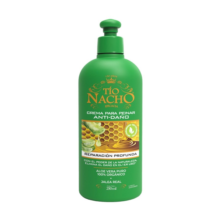 Crema Para Peinar Tio Nacho Anti-Daño Aloe Vera x 250Ml