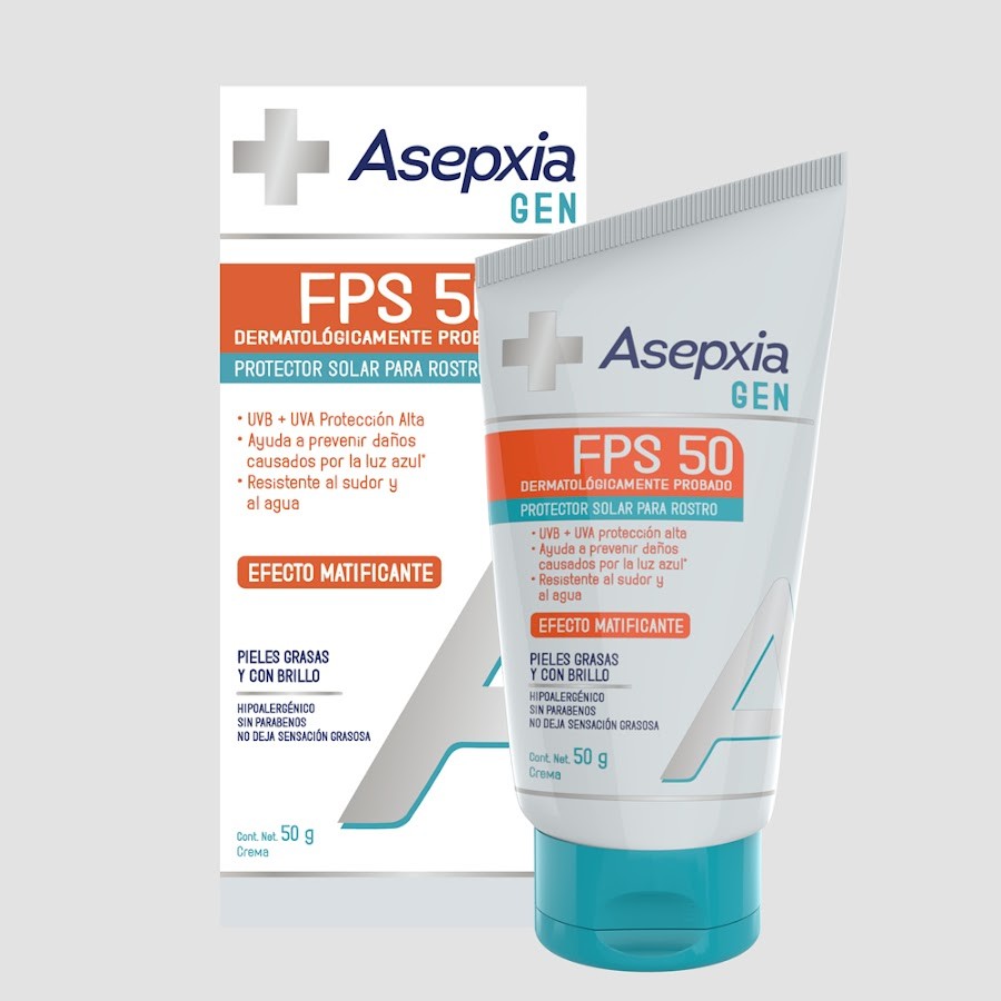Protector Solar Asepxia Gen FPS50 Efecto Matificante x50gr