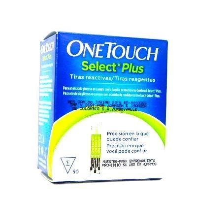 TIRAS ONE TOUCH SELECT PLUS TIRAS REACTIVAS USO CON MEDIDORES X50UND