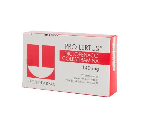 Pro Lertus 140Mg Cáp. Caj.x20Cap. Tecnofarma Diclofenaco Colestiramina