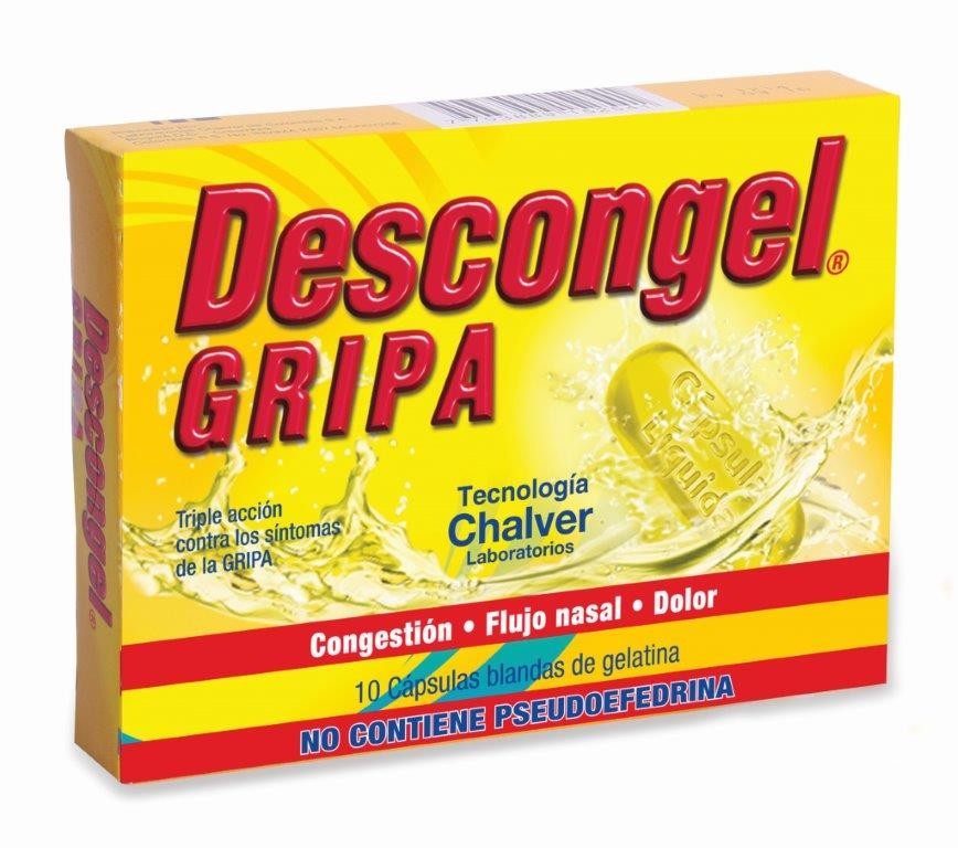 Descongel Gripa Caja X10Cap. Cha Loratadina Fenilefrina Acetaminofén