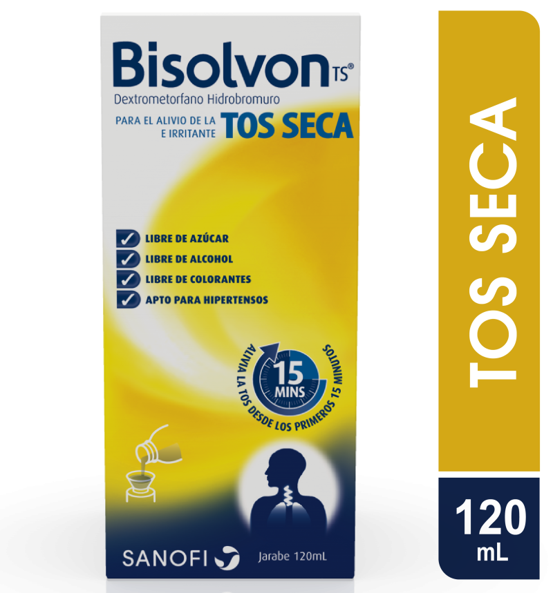 Bisolvon Tos Seca Jarabe Frasco X120Ml. Boehringer Dextrometorfano