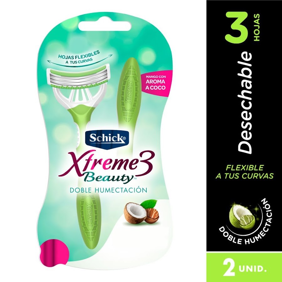 Maquina de Afeitar Schick Xtreme 3 Beauty x 2Und