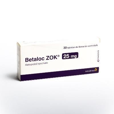 Betaloc Zok 25Mg Tabletas Caja X30Tab. Astrazeneca Metoprolol