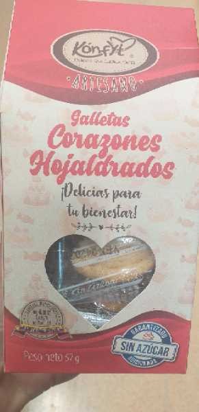 CORAZONES HOJALDRADOS KONFYT *57GR
