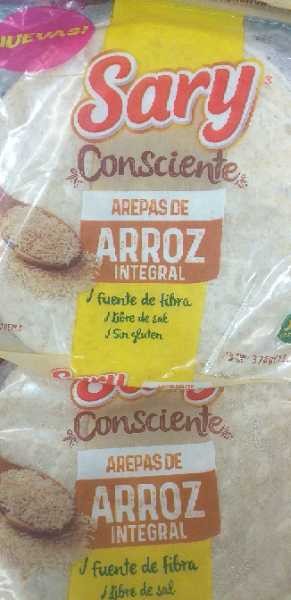 AREPA DE ARROZ INTEGRAL SARY*5UNDS*375GR
