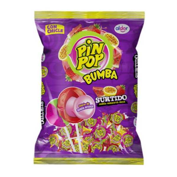 CHUPETA PIN POP BUMBA SURTIDO  x 192GR