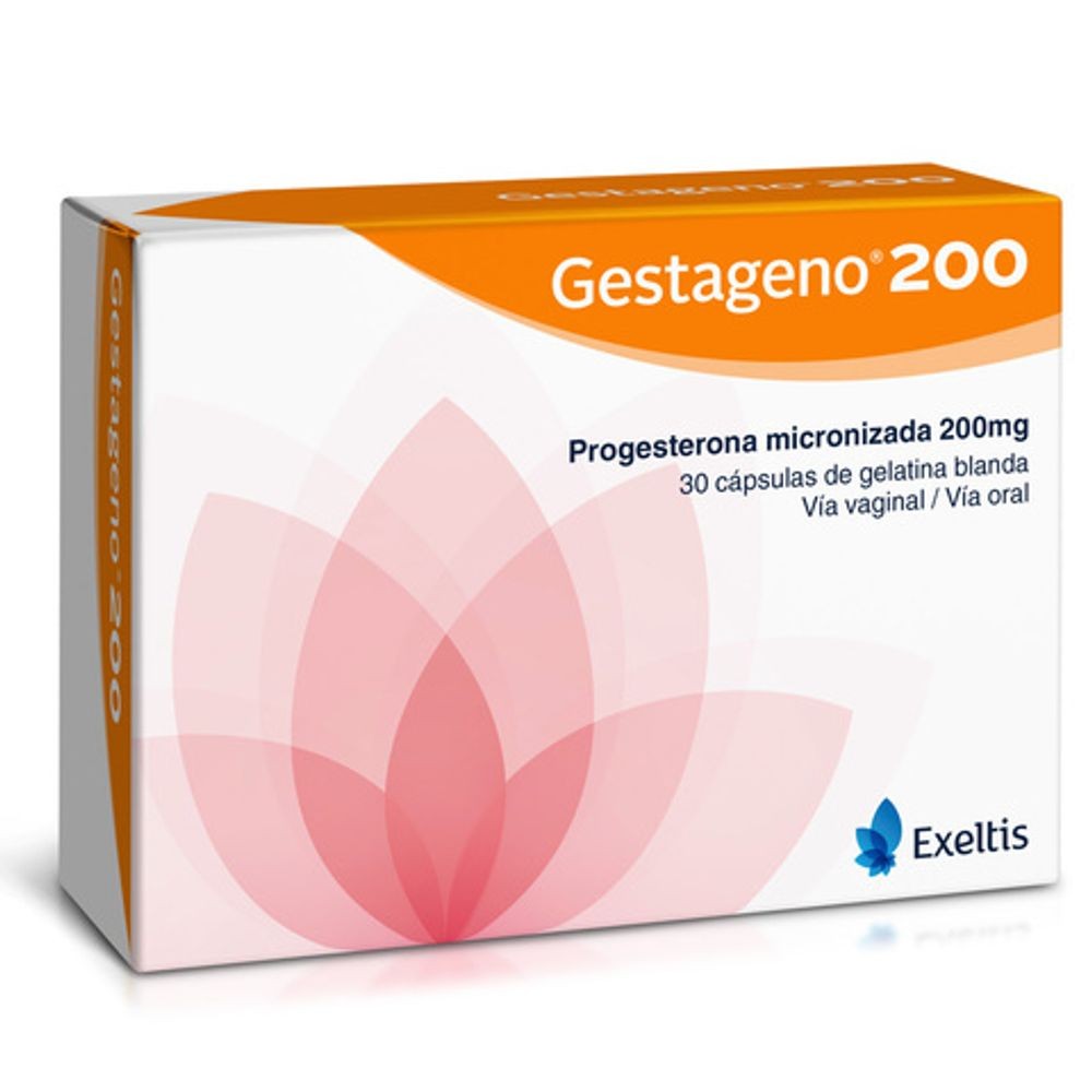 GESTAGENO 200 MG  VIA ORAL/VAG X 30 CAP