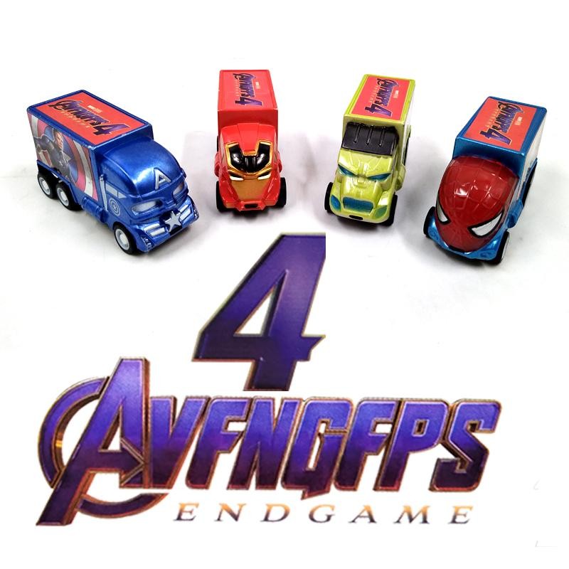 VENGADORES CARRITOS JUGUETE NIÑOS SET X 4 IMPULSO