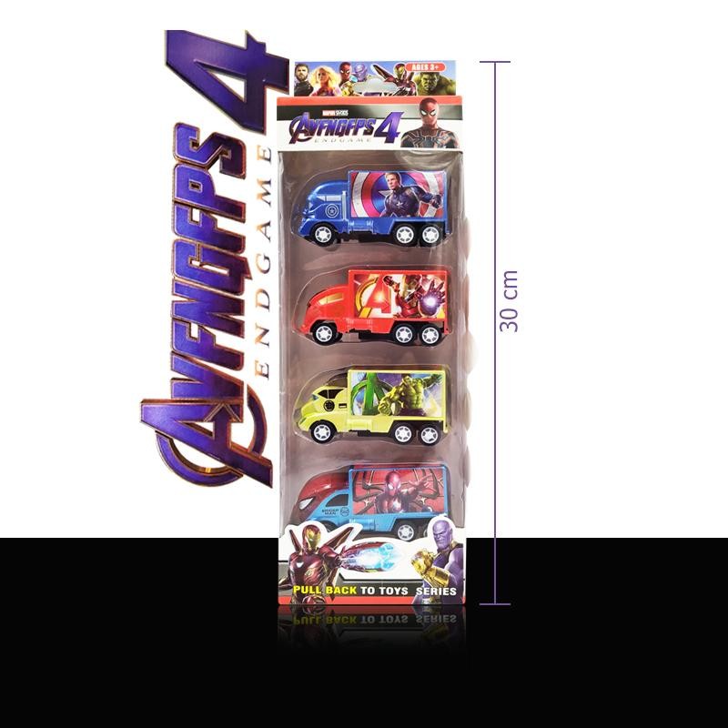 VENGADORES CARRITOS JUGUETE NIÑOS SET X 4 IMPULSO