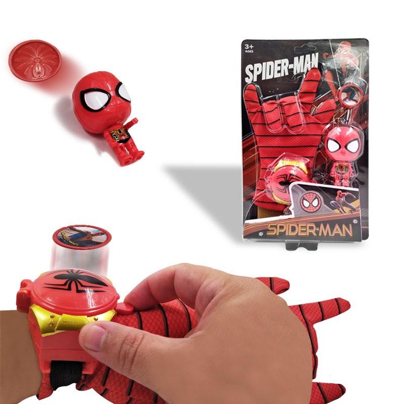 SPIDERMAN GUANTE RELOJ LANZA TAZOS JUGUETE SUPER HÉROES DJ8802-3