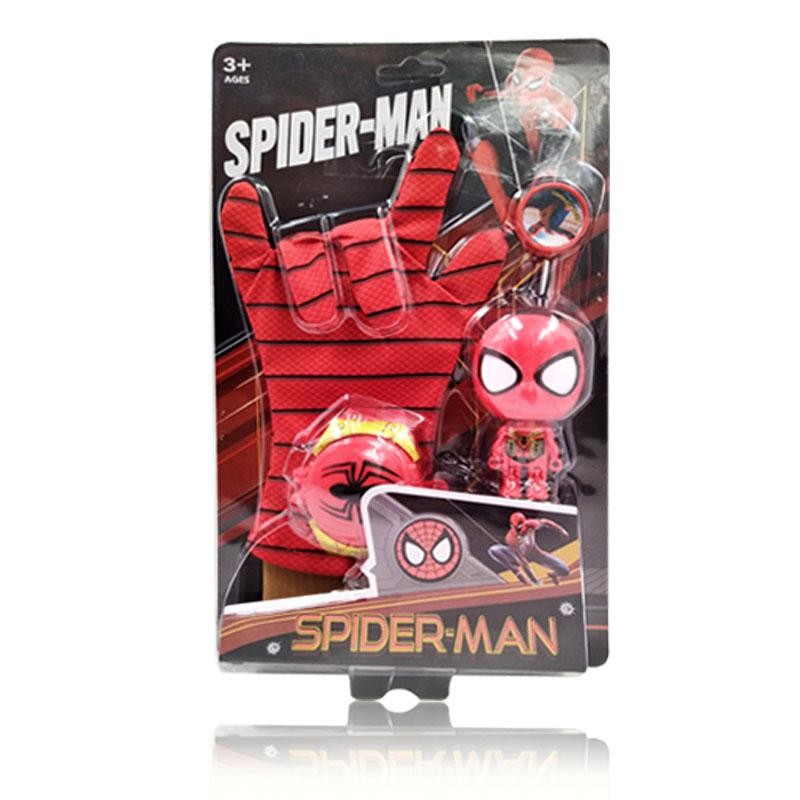 SPIDERMAN GUANTE RELOJ LANZA TAZOS JUGUETE SUPER HÉROES DJ8802-3