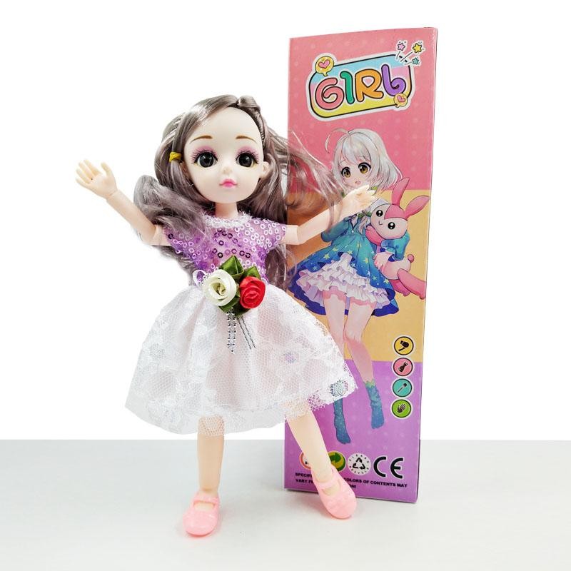 MUÑECAS 3 GIRL VESTIDO ARTICULADA FINA NIÑAS COLECCIONABLE DJ-1813B-3