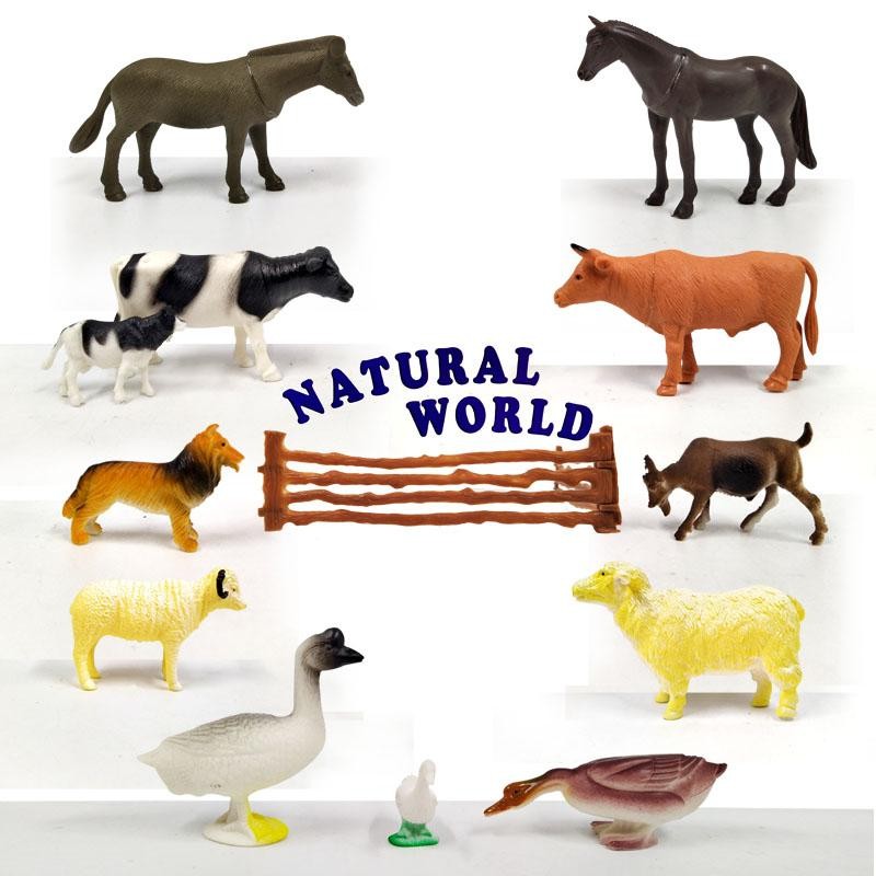 ANIMALES GRANJA SET X 12 FIGURAS JUGUETE NIÑOS JUGUETERÍA DJ4628