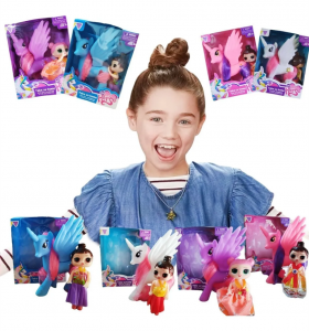 PONYS UNICORNIO NARANJA ALAS JUGUETES JUGUETERÍA PONYS DIDÁCTICO JUEGOS NIÑAS (DJ1410202013)