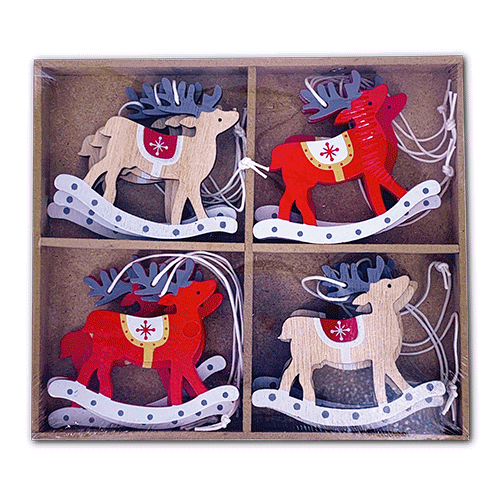 ADORNOS NAVIDAD EN MADERA X 12 UND