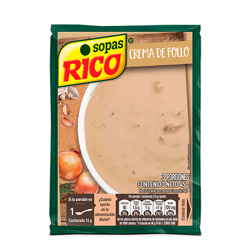SOPA CREMA DE POLLO RICO 45 GR