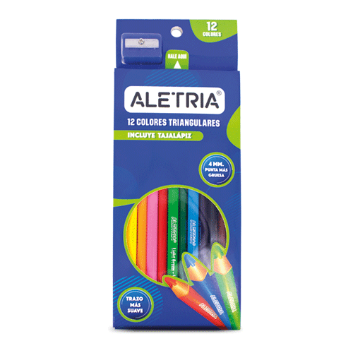 COLORES TRIANGULARES ALETRÍA X 12 UND