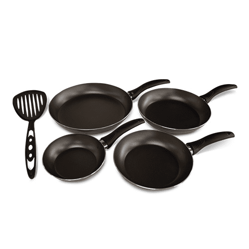 SET X 4 SARTENES + ESPÁTULA X 5 UND