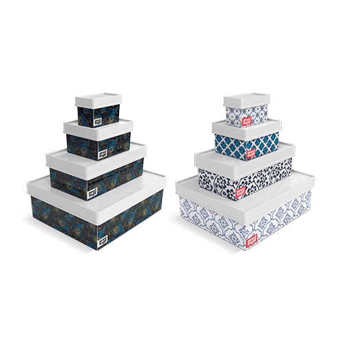 SET CAJAS ORGANIZADORAS RED FLAG X 4 UDS