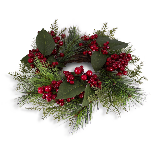 CORONA NAVIDAD X 40 CM RED FLAG X  1 UD