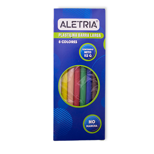 PLASTILINA  ALETRIA X 8 UDS