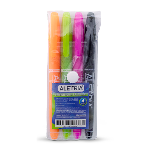 SET RESALTADORES Y MARCADOR ALETRÍA 4 UD