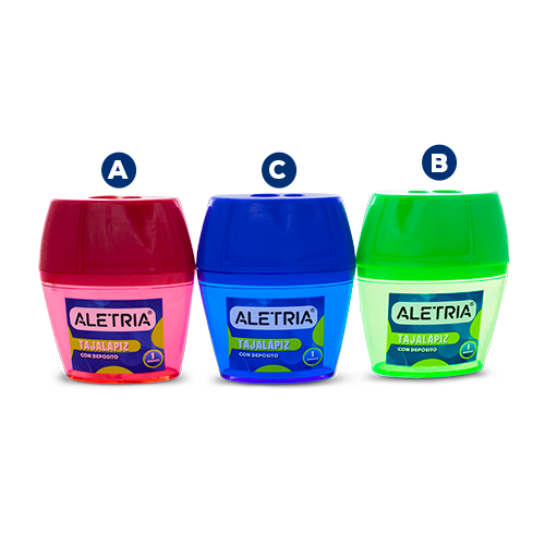 TAJALÁPIZ CON DEPÓSITO ALETRÍA 1 UD