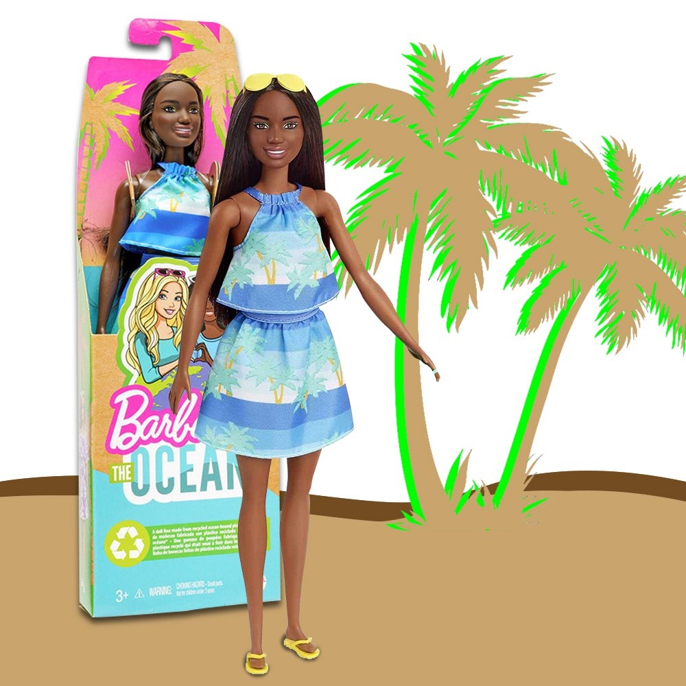 BARBIE THE OCEAN MUÑECA AFRO ORIGINAL NIÑAS (DJ-GRB353)