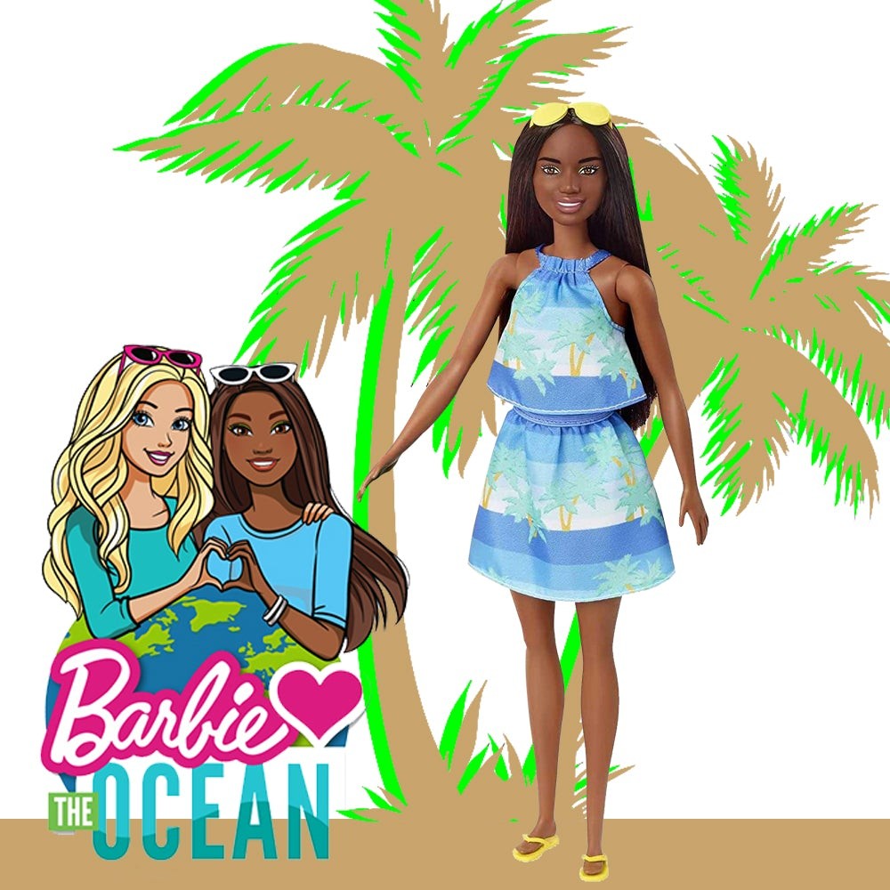 BARBIE THE OCEAN MUÑECA AFRO ORIGINAL NIÑAS (DJ-GRB353)