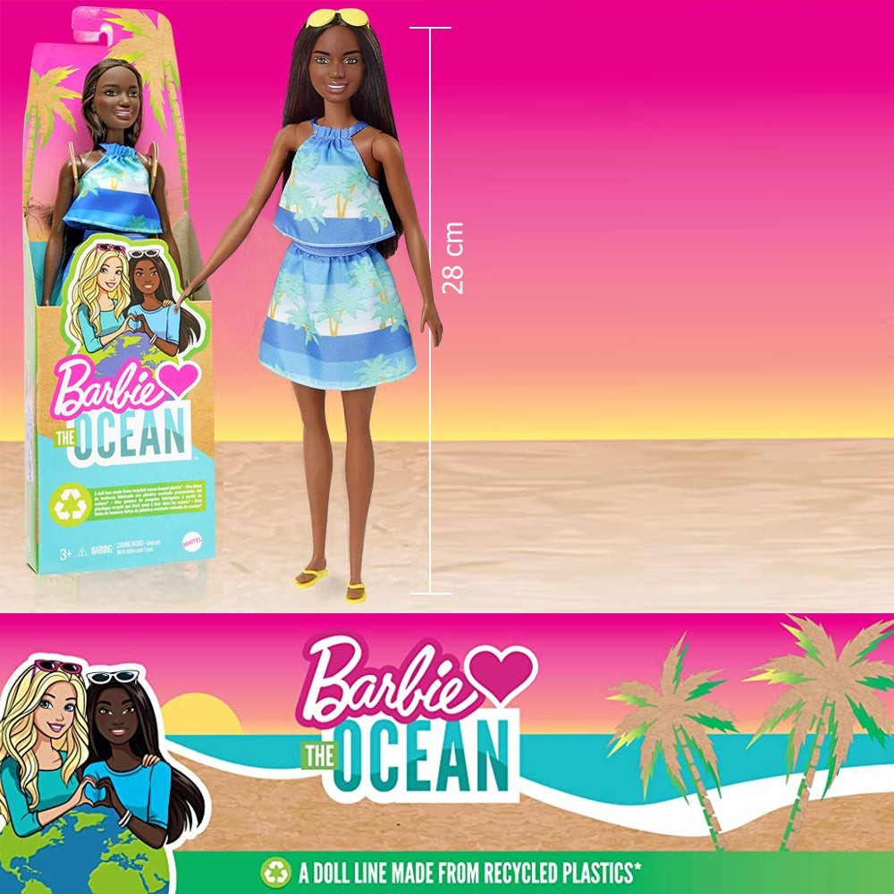BARBIE THE OCEAN MUÑECA AFRO ORIGINAL NIÑAS (DJ-GRB353)