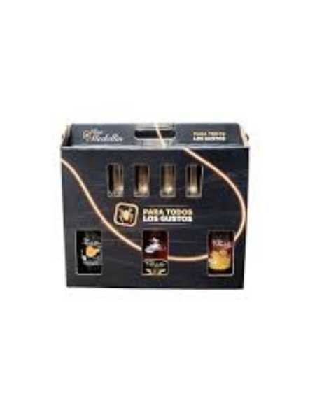 RON MEDELLIN FLA 3 x 375ML   4 COPAS