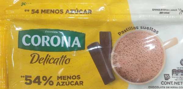 CHOCOLATE CORONA DELICATTO PASTILLAx142G