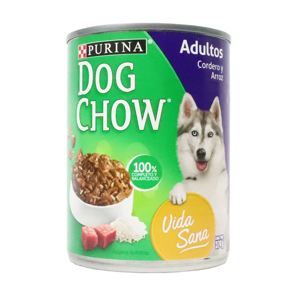 DOG CHOW CORDERO Y ARROZ LATA  x 374 GR