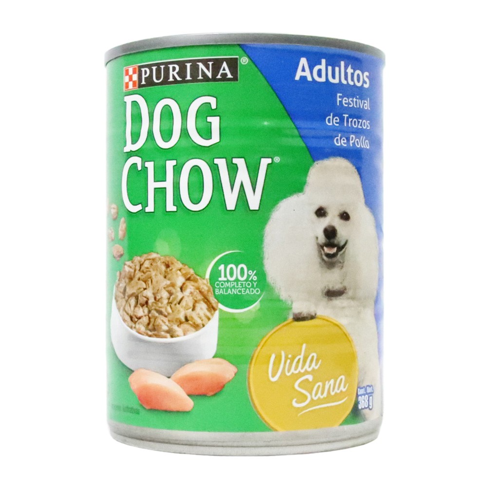 DOG CHOW POLLO Y VERDURAS LATA  x 374 GR