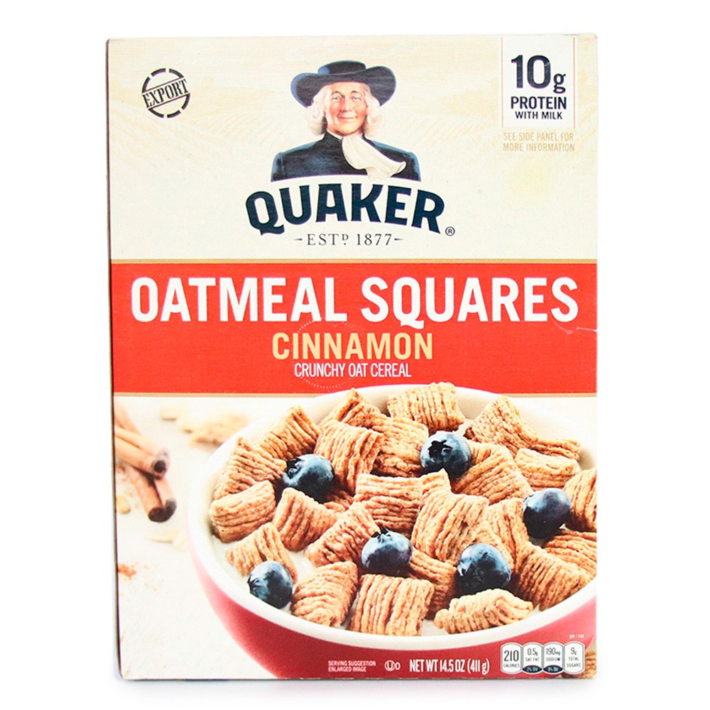CEREAL OATS SQUARES CANELA  x 412GR