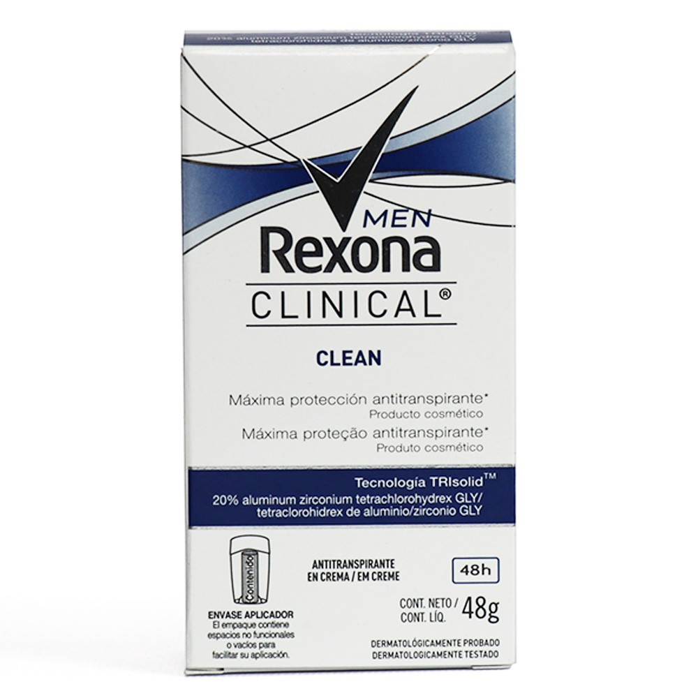 DEO BARRA CLINICAL MEN REXONA  x 48GR