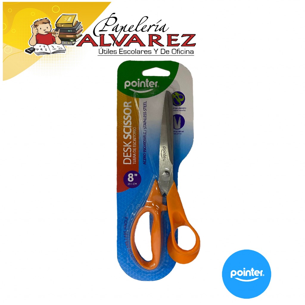 TIJERA POINTER OFICINA 8"/20CM COLORES