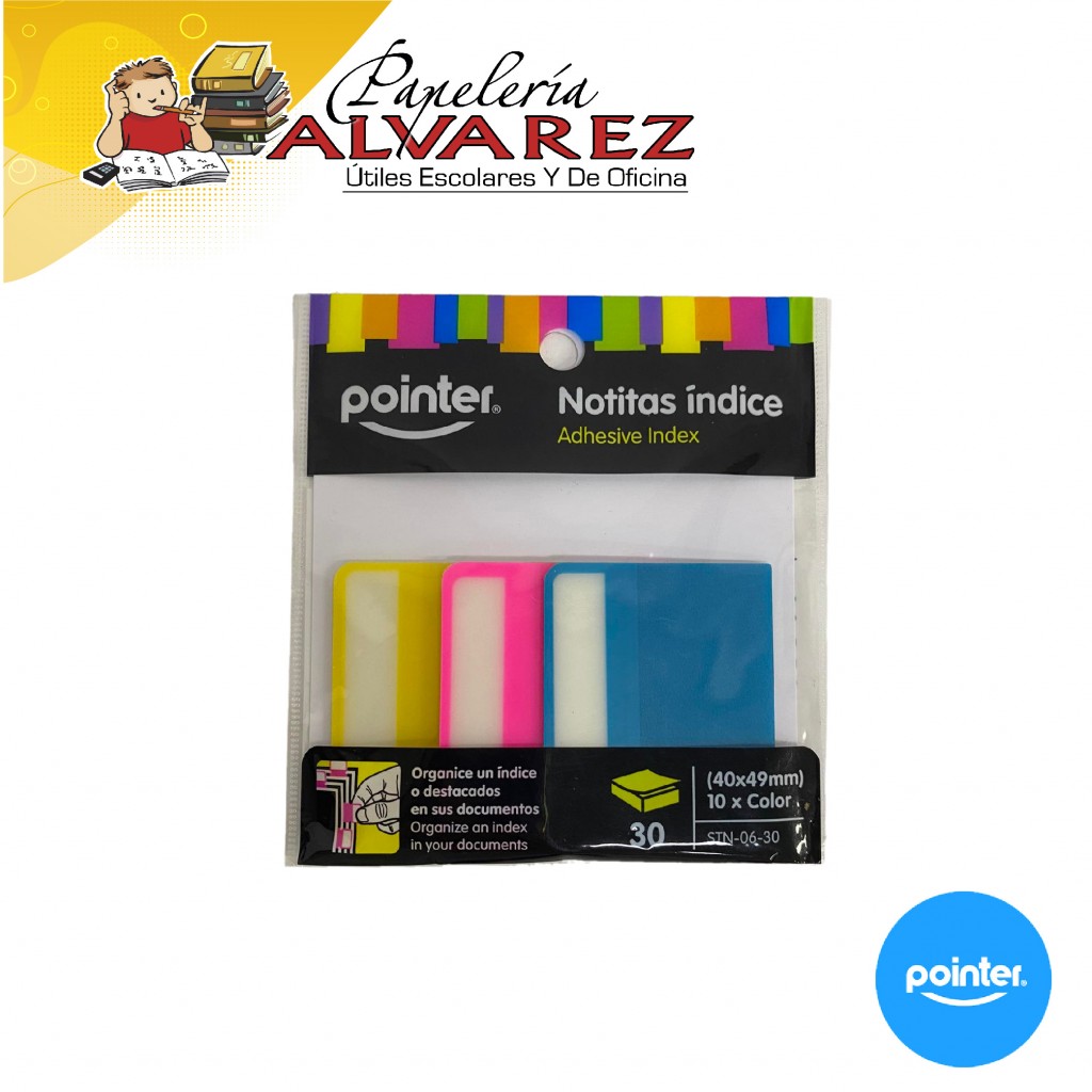 NOTITAS POINTER INDICE COLORES 3 COLORES