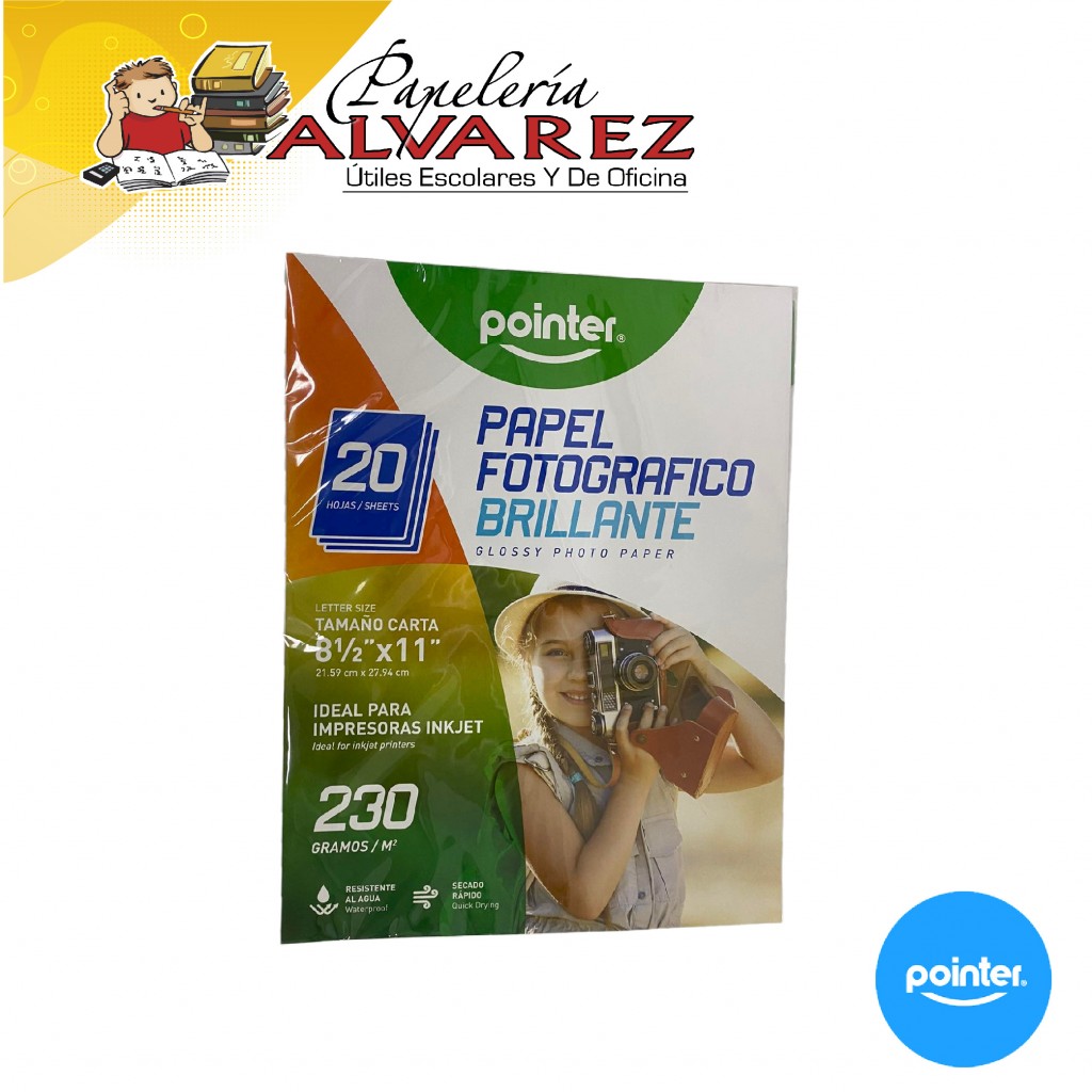 PAPEL FOTOGRÁFICO POINTER 230GR X20