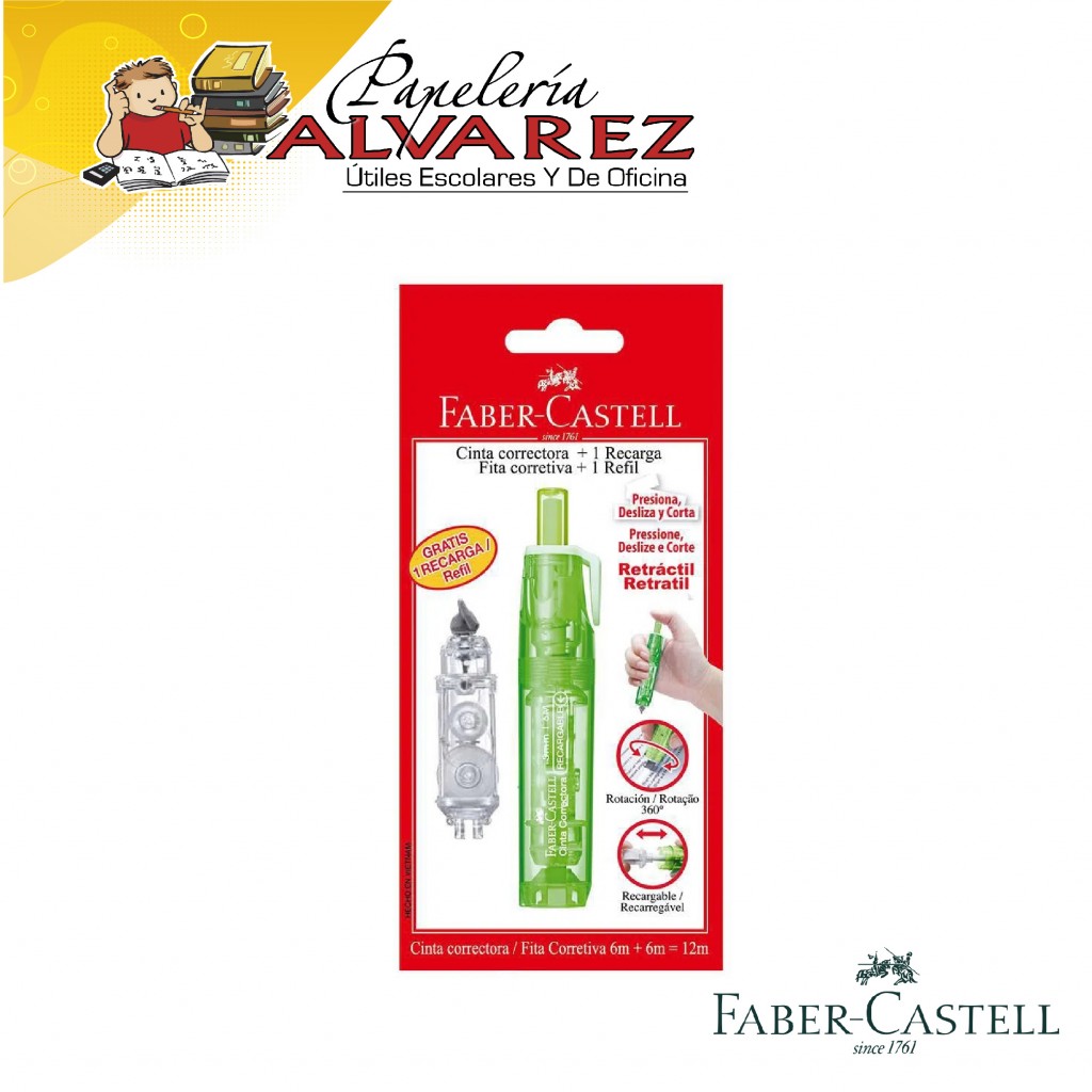 CORRECTOR FABER CASTELL CINTA RETRACTIL