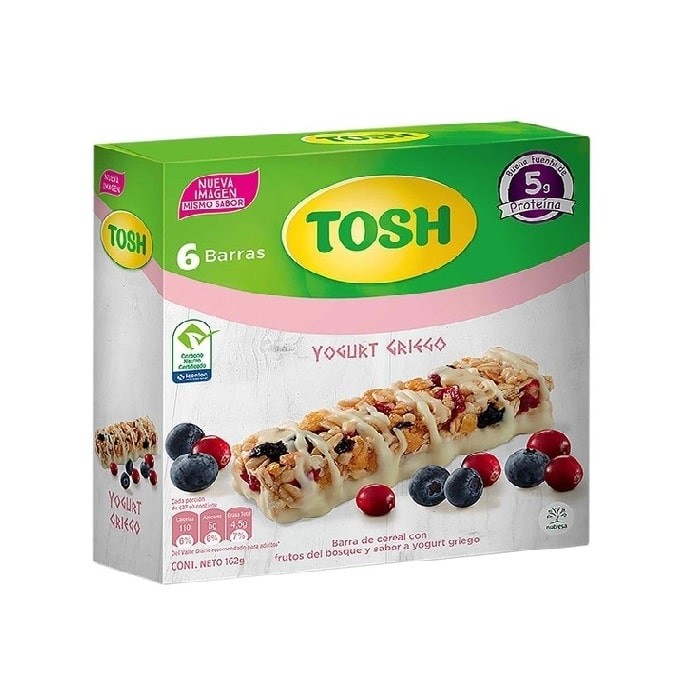 BARRA TOSH YOGURT GRIEGO X 6UND  x 162GR