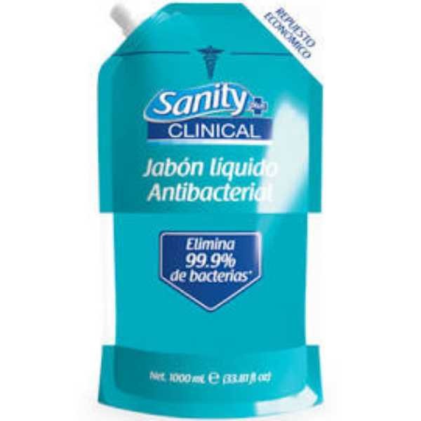 JABON LIQUIDO ANTIBACTERIAL SANITY *1L