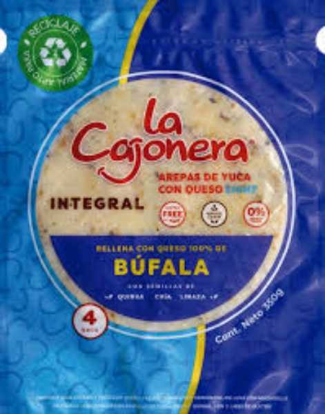 AREPA INTEGRAL RELLENA CAJONERA *350GR